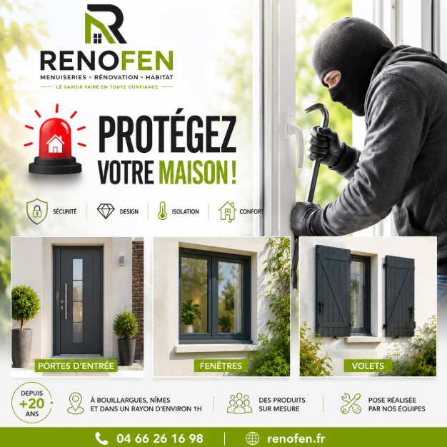 Sécurité de la maison chez Renofen Protéger votre maison avec Renofen volet porte d'entrée et fenêtre