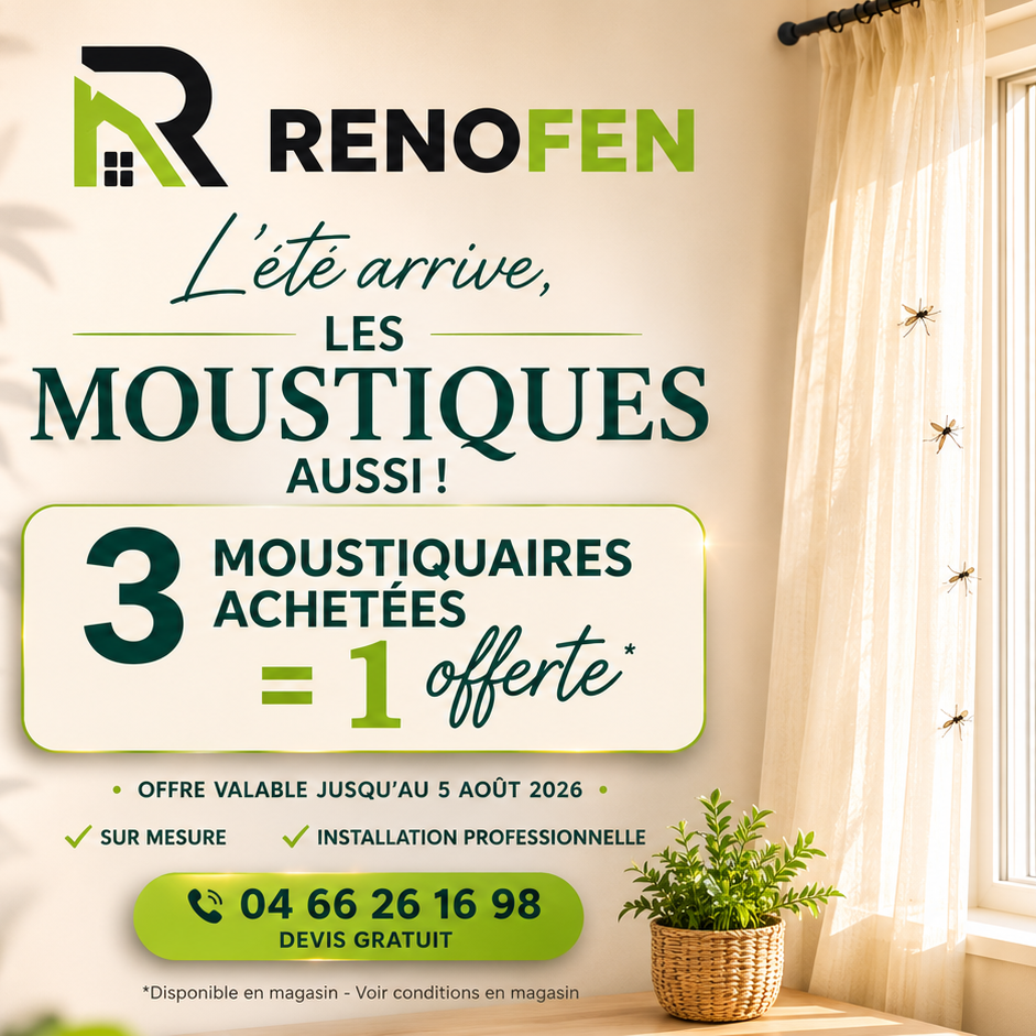 Promotion moustiquaires 3+1 offertes moustiquaire dans le Gard